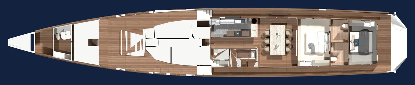 Lower deck floor plan
