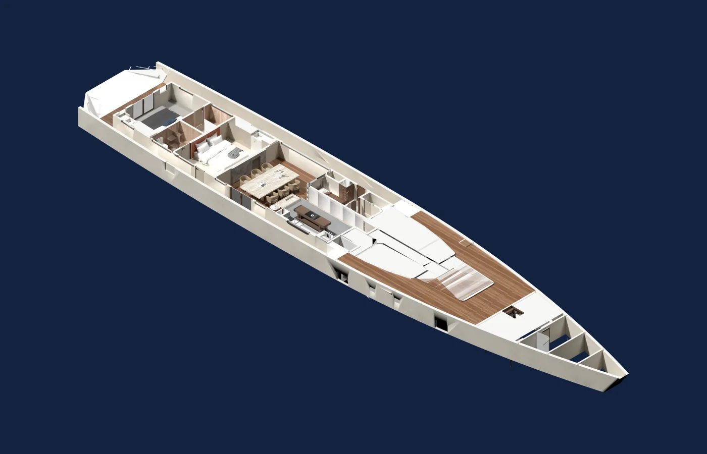 Lower deck, isometric